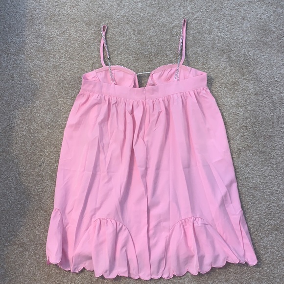 Juakoso Rhinestone Spaghetti Strap Short Dress - Picture 4 of 5